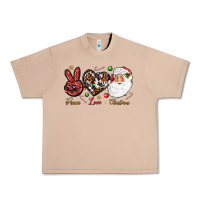 Burro Peace love Christmas Urban Heavy Tee - NancyCooperArtShop