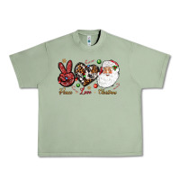Oil Green Peace love Christmas Urban Heavy Tee - NancyCooperArtShop