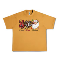 Peanut Butter Peace love Christmas Urban Heavy Tee - NancyCooperArtShop
