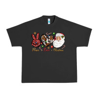 Pigment Black Peace love Christmas Urban Heavy Tee - NancyCooperArtShop