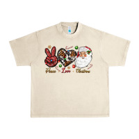 Sandshell Peace love Christmas Urban Heavy Tee - NancyCooperArtShop