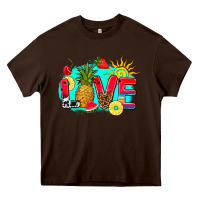 Chocolate Brown love summer fruit and sun Heavy Core Tee - AdoDesignShop