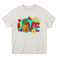 Cream love summer fruit and sun Heavy Core Tee - AdoDesignShop