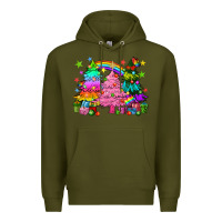 Army Green pride christmas trees Premium Hoodie - HowdyJamesFarm