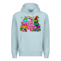Blue Mist pride christmas trees Premium Hoodie - HowdyJamesFarm