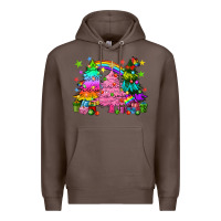 Coffee pride christmas trees Premium Hoodie - HowdyJamesFarm
