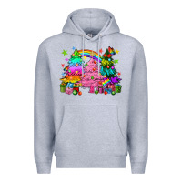 Heather Grey pride christmas trees Premium Hoodie - HowdyJamesFarm