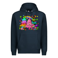 Navy pride christmas trees Premium Hoodie - HowdyJamesFarm