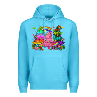 Ocean Blue pride christmas trees Premium Hoodie - HowdyJamesFarm