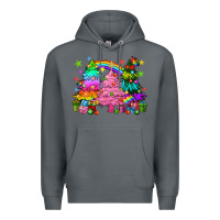Rock pride christmas trees Premium Hoodie - HowdyJamesFarm