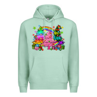 Seafoam pride christmas trees Premium Hoodie - HowdyJamesFarm