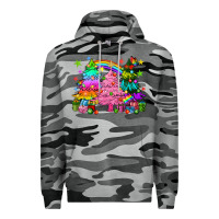 Slate Camo pride christmas trees Premium Hoodie - HowdyJamesFarm