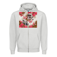 Dove Grey skulls and roses tumbler Zipper Hoodie - TumblerDesignByShophia