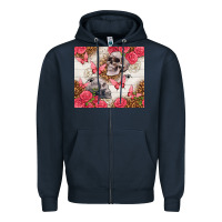 Navy skulls and roses tumbler Zipper Hoodie - TumblerDesignByShophia