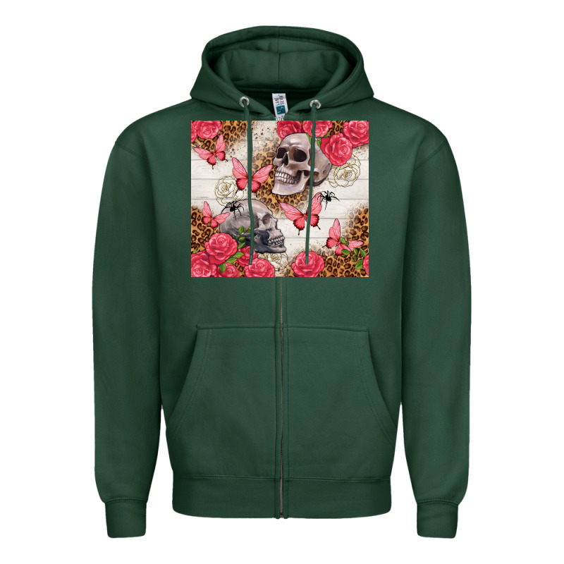 Skulls And Roses Tumbler Zipper Hoodie by TumblerDesignByShophia | Teevron