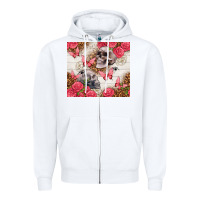 White skulls and roses tumbler Zipper Hoodie - TumblerDesignByShophia