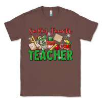 Chestnut santa's favorite teacher Classic Tee - MaliasSmallBusiness