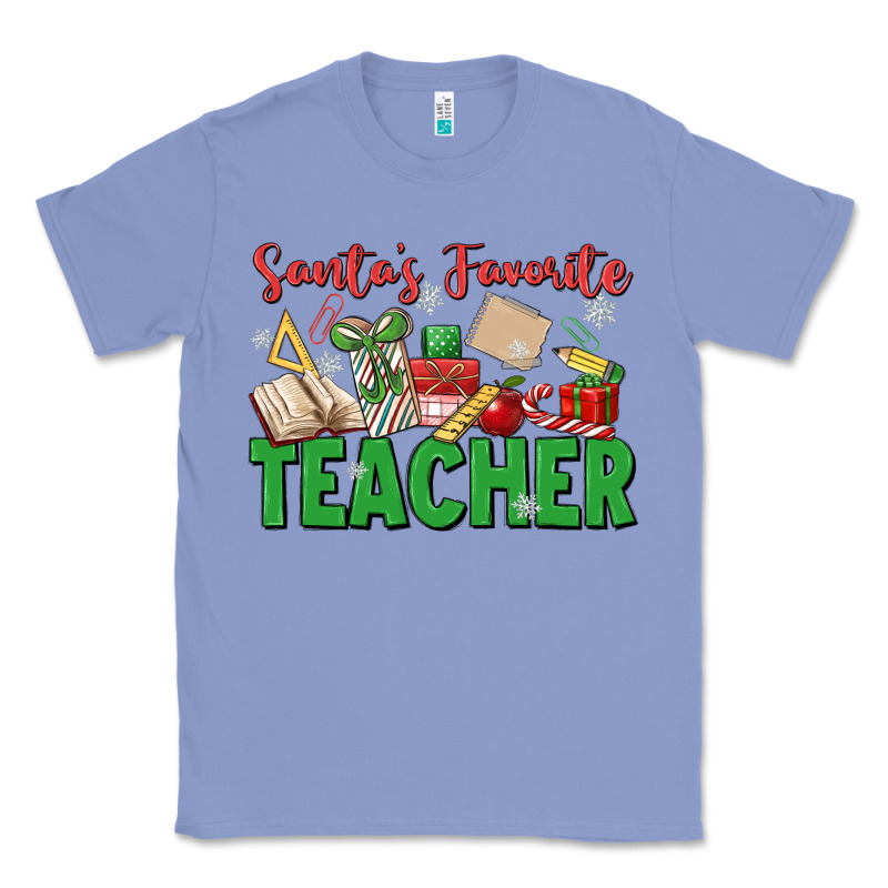 Santa's Favorite Teacher Classic Tee by MaliasSmallBusiness | Teevron