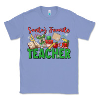 Colony Blue santa's favorite teacher Classic Tee - MaliasSmallBusiness