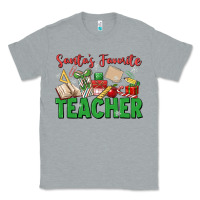 Heather Grey santa's favorite teacher Classic Tee - MaliasSmallBusiness