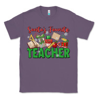 Lavender santa's favorite teacher Classic Tee - MaliasSmallBusiness