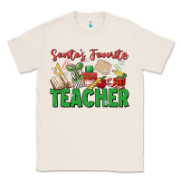 Natural santa's favorite teacher Classic Tee - MaliasSmallBusiness