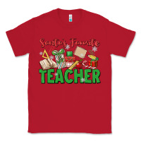 Red santa's favorite teacher Classic Tee - MaliasSmallBusiness