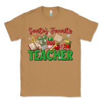 Toasted Coconut santa's favorite teacher Classic Tee - MaliasSmallBusiness