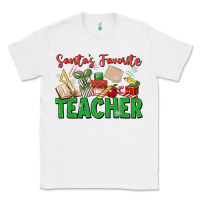 White santa's favorite teacher Classic Tee - MaliasSmallBusiness