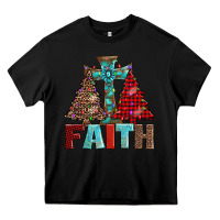 Black cross and christmas trees Heavy Core Tee - AdoDesignShop