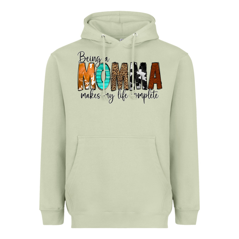 Being A Momma Makes My Life Complete Heavyweight Hoodie by CowCowDesign | Teevron