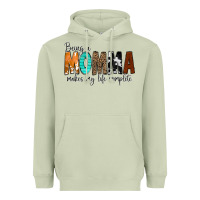 Matcha Being a Momma Makes My Life Complete Heavyweight Hoodie - CowCowDesign