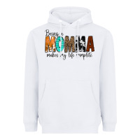 White Being a Momma Makes My Life Complete Heavyweight Hoodie - CowCowDesign