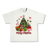 Pistachio merry christmas tree with gift box Urban Heavy Tee - MaliasSmallBusiness
