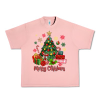 Salmon merry christmas tree with gift box Urban Heavy Tee - MaliasSmallBusiness