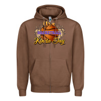 Chestnut It's a Basketball kinda day Zipper Hoodie - HowdyJamesFarm