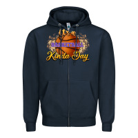 Navy It's a Basketball kinda day Zipper Hoodie - HowdyJamesFarm