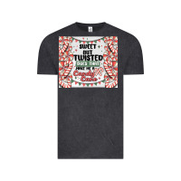 Vintage Black sweet but twisted does that make me a candy cane Vintage Tee - MaliasSmallBusiness
