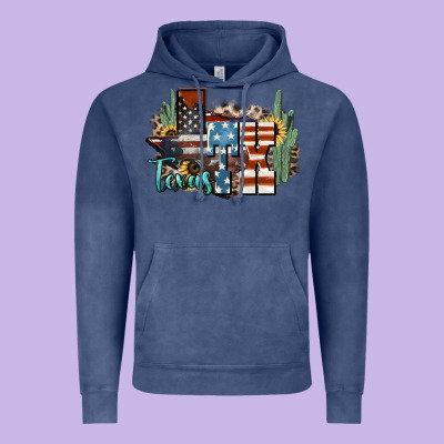 Tx Texas Vintage Hoodie Designed By Nancycooperartshop