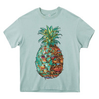 Arona pineapple leopar turquoise serape summer Heavy Core Tee - Artiststas