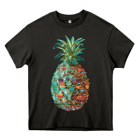 Pineapple Leopar Turquoise Serape Summer Heavy Core Tee | Teevron