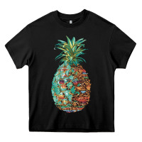Black pineapple leopar turquoise serape summer Heavy Core Tee - Artiststas
