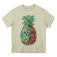 Mossy pineapple leopar turquoise serape summer Heavy Core Tee - Artiststas