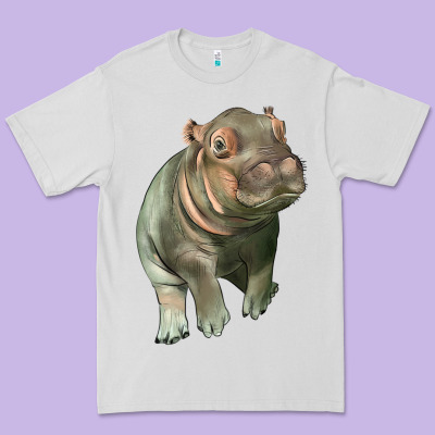 Baby Hippo Premium Tee Designed By Lillyallendesigns