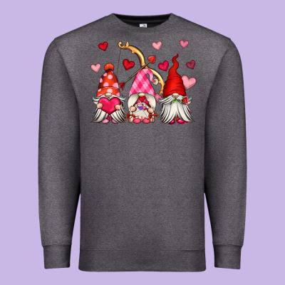 Valentine's Day Gnomes Premium Sweatshirt Designed By Oliviacreatesart