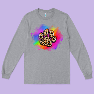 Pride Dog Paw Long Sleeve Tee Designed By Artiststas