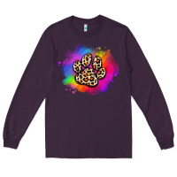 Plum pride dog paw Long Sleeve Tee - Artiststas