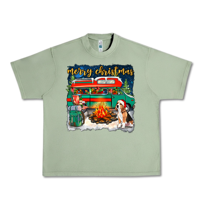Merry Christmas With Camper Van Urban Heavy Tee by NancyCooperArtShop | Teevron