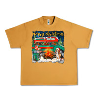 Peanut Butter Merry Christmas with camper van Urban Heavy Tee - NancyCooperArtShop