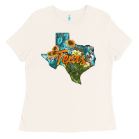 Bone western texas map Ladies Tee - AdoDesignShop